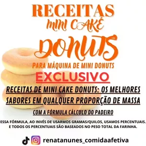 Imagem de capa para o Ebook Receitas de Mini Cake Donuts com vários pesos de Farinha