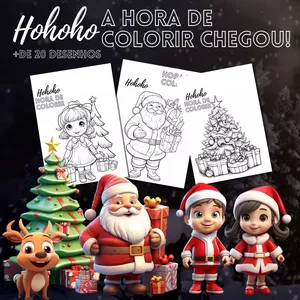 Imagem de capa para o Ebook Hora de colorir Natalino