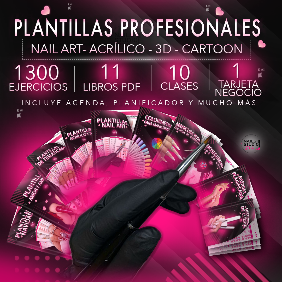 PLANTILLAS Profesionales de Practica para Uñas