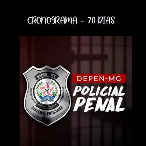 Imagem principal do produto Cronograma Diário de 70 dias Polícia Penal MG