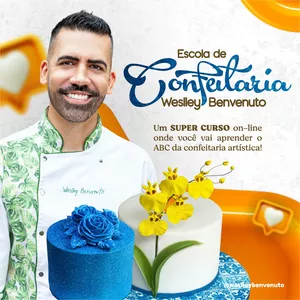 Imagem de capa para o Curso online ESCOLA DE CONFEITARIA WESLLEY BENVENUTO