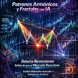 Imagen de portada para Ebook Patrones Armónicos y Fractales con IA: Cómo predecir Reversiones de Precio con Precisión Quirúrgica.