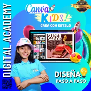 Imagen de portada para Curso online Canva Kids