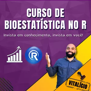 Imagem de capa para o Curso online Bio-estatística com linguagem R - Acesso Vitalício
