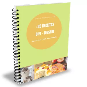 Imagem de capa para o Ebook +35 Receitas sobremesas fit 