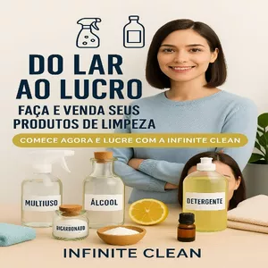 Imagem de capa para o Ebook Do Lar ao Lucro, faça e venda seus produtos de limpeza hoje mesmo.