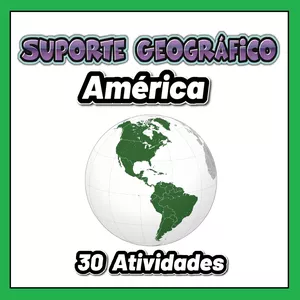 Imagem de capa para o Ebook 30 Atividades sobre o continente americano 🌎