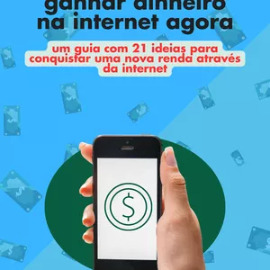 Imagem de capa para o Ebook 21 ideias para ganhar dinheiro na internet agora