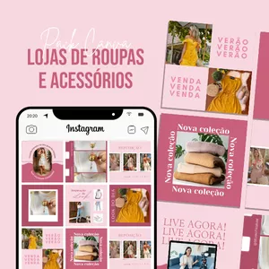 Imagem de capa para o Ebook 180 modelos de posts para Loja de Roupa
