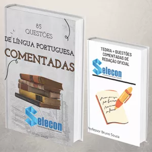 Imagem de capa para o Ebook Questões de português e Redação Oficial comentadas - Banca SELECON
