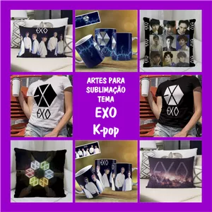 Imagem de capa para o Curso online ARTES PARA SUBLIMAÇÃO BANDA K-POP EXO - CAMISAS, ALMOFADAS, CANECAS + GABARITO DE CANECAS PORCELANA E POLÍMERO + MANUAL DE SUBLIMAÇÃO + BRINDE: ARTES PARA CANECAS HARD ROCK
