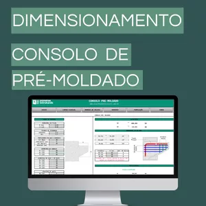 Imagem de capa para o Ebook Planilha para dimensionamento CONSOLO DE PRÉ-MOLDADO