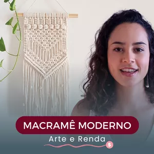 Imagem de capa para o Curso online Macramê Moderno: Arte e Renda | Curso Completo