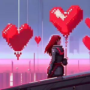Cover image for Online course Valentines Day | Digital | Pixel Art |