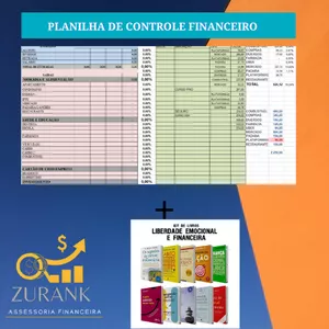 Planilha PLANILHA DE CONTROLE FINANCEIRO + Kit livros de liberdade emocional e financeira