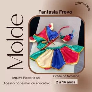 Imagem de capa para o Ebook Molde fantasia Frevo 