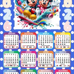 Imagem de capa para o Curso online 🗓️  *Calendário 2026  DISNEY* 🗓️   