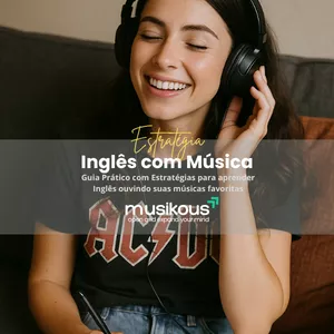 Imagem de capa para o Ebook Estratégia - Inglês com música