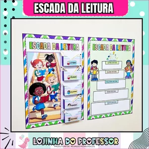 Imagem de capa para o Ebook ESCADA DA LEITURA- CARTAZ