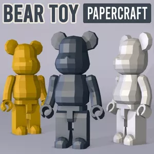 Imagen de portada para Ebook Bear Toy Papercraft, plantillas PDF, Arte de papel, Diseño 3D para Manualidad, Hazlo tu mismo, 3DIER