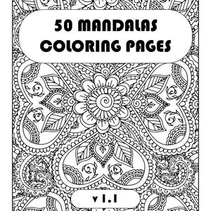 Imagem principal do produto 50 Mandalas Coloring Pages v1.1
