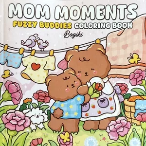 Imagem de capa para o Ebook Mom Moments - Fuzzy Buddies - Livro para colorir em PDF - R$5,00