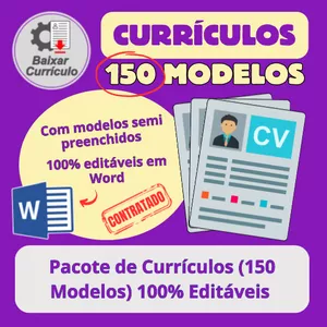 Imagem de capa para o Curso online Pacote de Currículos (150 Modelos) 100% Editáveis em Word + 2 Super Bônus