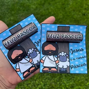 Imagem de capa para o Ebook Lembrancinha de páscoa tema JESUS - para batom ou bis