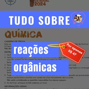 Imagem de capa para o Curso online Tudo sobre Reações Orgânicas - Aulas Gravadas