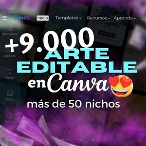 Imagen de portada para Curso online + 9000 arte editable en Canva