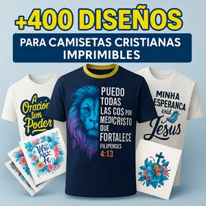 Imagen de portada para Ebook +400 Diseños para Camisetas Cristianas Imprimibles