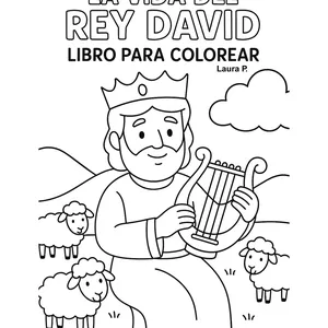 Imagen de portada para Ebook La vida del rey David - Libro para colorear