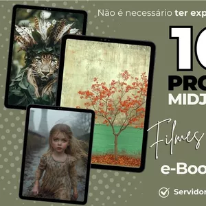 Imagem de capa para o Ebook 100 Filmes 35mm Prompts Midjourney