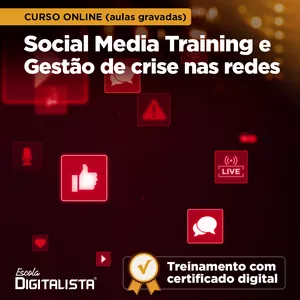 Imagem de capa para o Curso online Curso online Social Media Training e Gestão de crise nas redes