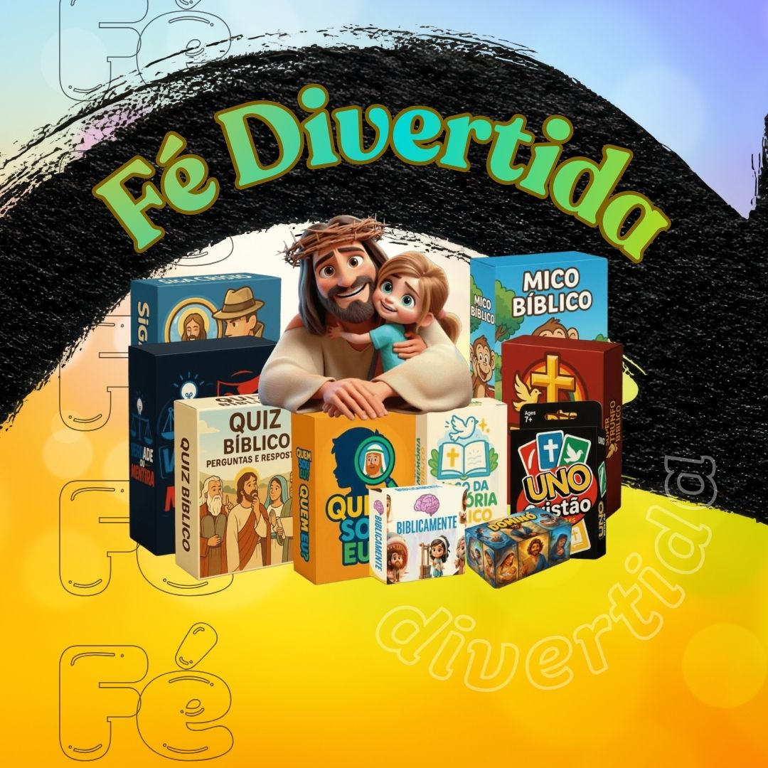 Imagem de Fé Divertida – Kit de Jogos Bíblicos Infantis em PDF (+20 Atividades Cristãs para Crianças) criado por Feu Digital na hotmart