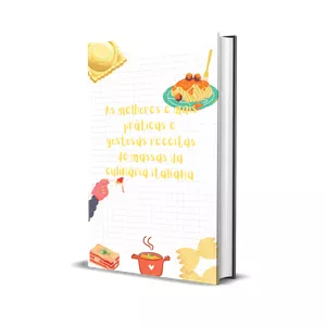Imagem de capa para o Ebook As melhores e mais práticas e gostosas receitas de massas da culinária italiana.