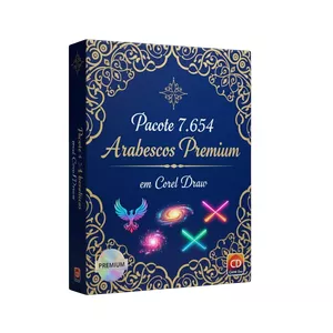 Imagem de capa para o Ebook Pacote 7.654 Arabescos Premium em Corel Draw