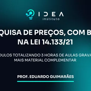 Imagem de capa para o Curso online Curso Pesquisa de Preços com Base na Lei 14.133/21.