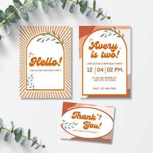 Cover image for Online course Vintage 70s Inspired Orange Birthday Invitation And Thank You Card Canva´s Template