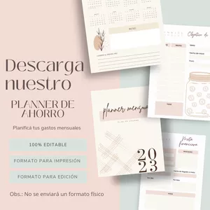 Imagen de portada para Ebook Planner mensual de ahorro