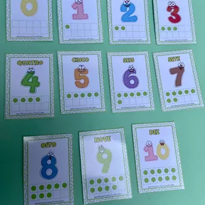 Imagem de capa para o Ebook Cards dos numerais 0 a 20