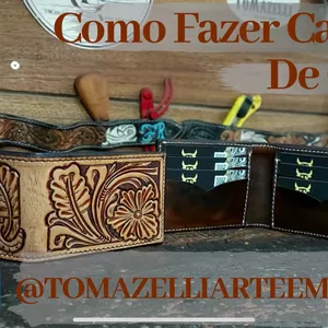 Imagem de capa para o Ebook Molde e desenhos para carteiras de couro 