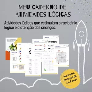 Imagem de capa para o Ebook Meu Caderno de Atividades Lógicas