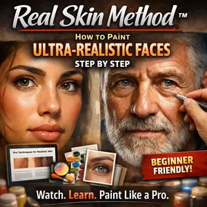 Cover image for Ebook Real Skin Method | How to Paint Ultra-Realistic Faces Step by Step