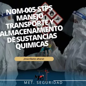 Imagen de portada para Curso online NOM-005-STPS, Relativa a las condiciones de seguridad e higiene en los centros de trabajo para el manejo, transporte y almacenamiento de sustancias químicas peligrosas