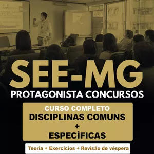 Imagem de capa para o Curso online SEE-MG – Disciplinas Comuns + Específica Gravada (Teoria + Exercícios + Revisão de Véspera)