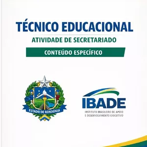 Imagem de capa para o Ebook Apostila SEDUC/RO 2026 – Atividade de Secretariado (Conteúdo Específico)