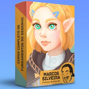 Imagem de capa para o Curso online Curso Completo de Fundamentos do Desenho com Marcos Silveira