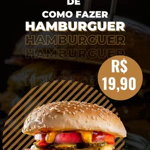 Imagem de capa para o Ebook "Mestres do Hambúrguer: Guia Completo de Pães, Molhos e Técnicas"
