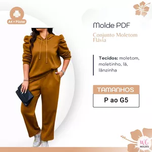 Imagem de capa para o Ebook MOLDE CONJUNTO MOLETOM FLÁVIA